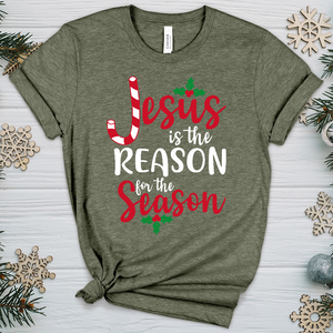 Jesus is The Reason For The Season Heathered Tee