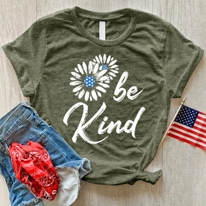 Be Kind Patriotic Heathered Tee