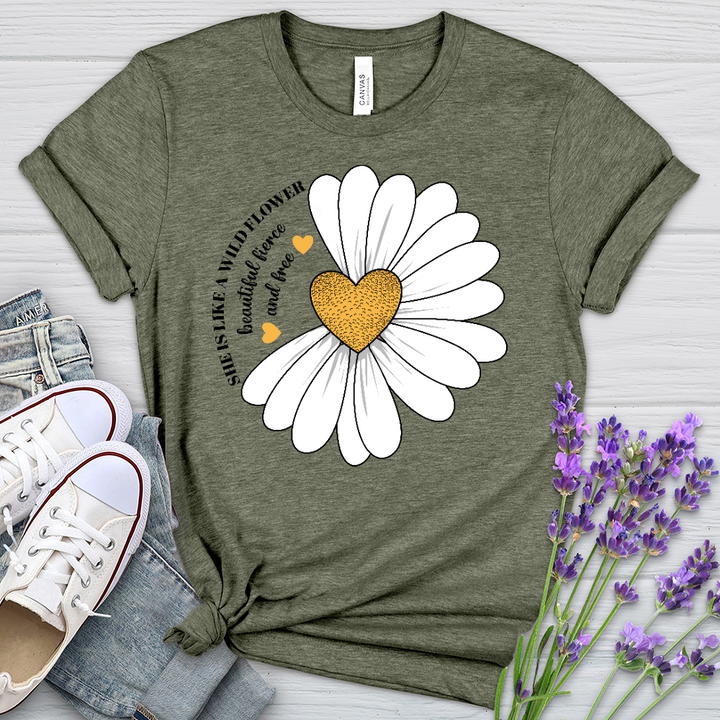 Wildflower Daisy Heathered Tee