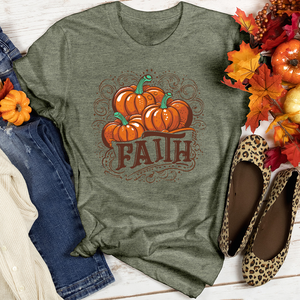 Autumn Affection Pumpkins Heathered Tee