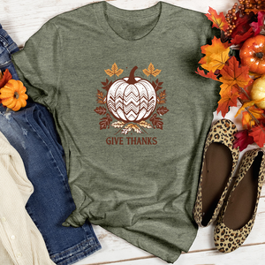 Vintage Autumn Chevron Heathered Tee