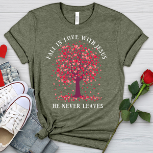 Fall In Love With Jesus Heathered Tee