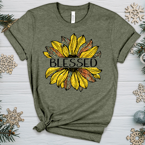 Blessed Sunflower V5 Heathered Tee