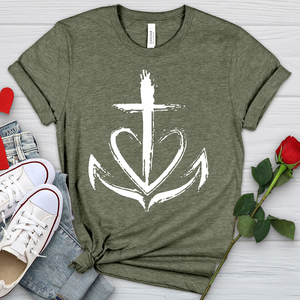 Faith Is The Anchor Heathered Tee