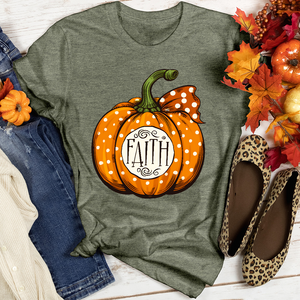 Faith Autumn Pumpkin Heathered Tee