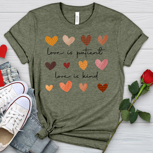 Autumn Heart Patterns Heathered Tee