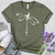 He Lives Dragonfly White Heathered Tee