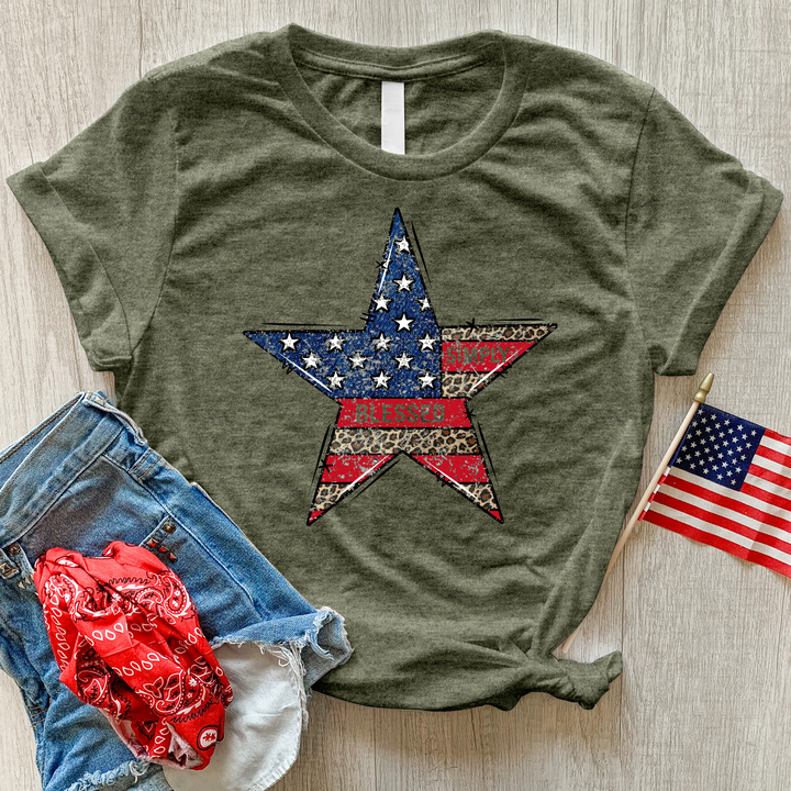 Simply Blessed Star Heathered Tee