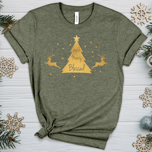 Joyful Reindeer Heathered Tee