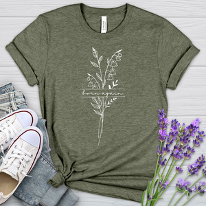 Born Again Flower Heathered Tee