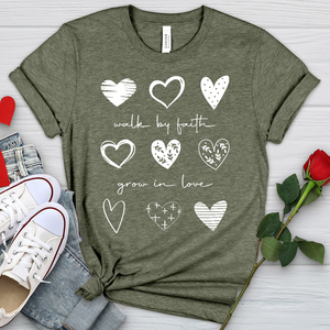 Walk By Faith Grow In Love Heathered Tee