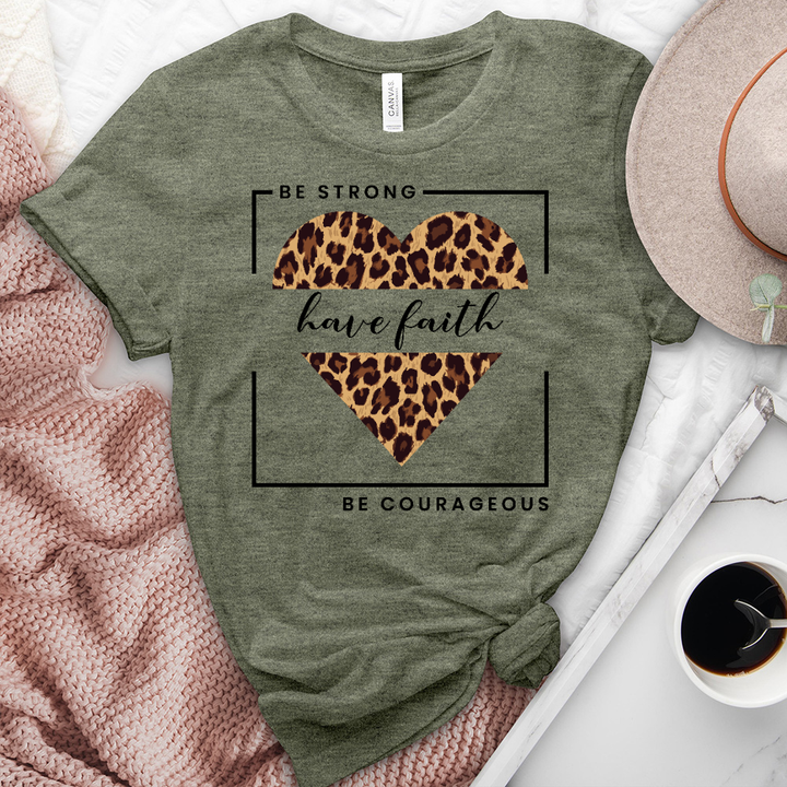 Be Strong Have Faith Heathered Tee