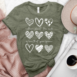 Mothers Plant Hearts Heathered Tee