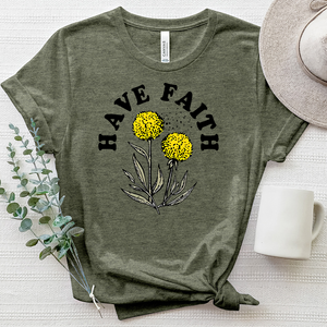 Have Faith Dandelion Heathered Tee