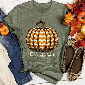 Fall Into Faith Pumpkin Heathered Tee