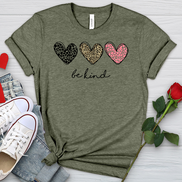 Be Kind Heart Patterns Heathered Tee