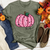 Thankful Pink Star Pumpkin Heathered Tee