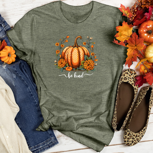 Polka Dot Pumpkin Blessings Heathered Tee