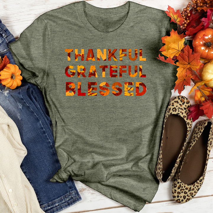 TGB Fall Pattern Heathered Tee