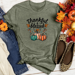 Thankful & Blessed Heathered Tee