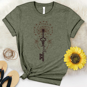 Faith Is The Key Dandelion Heathered Tee