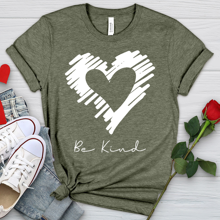 Be Kind Silhouette Heathered Tee