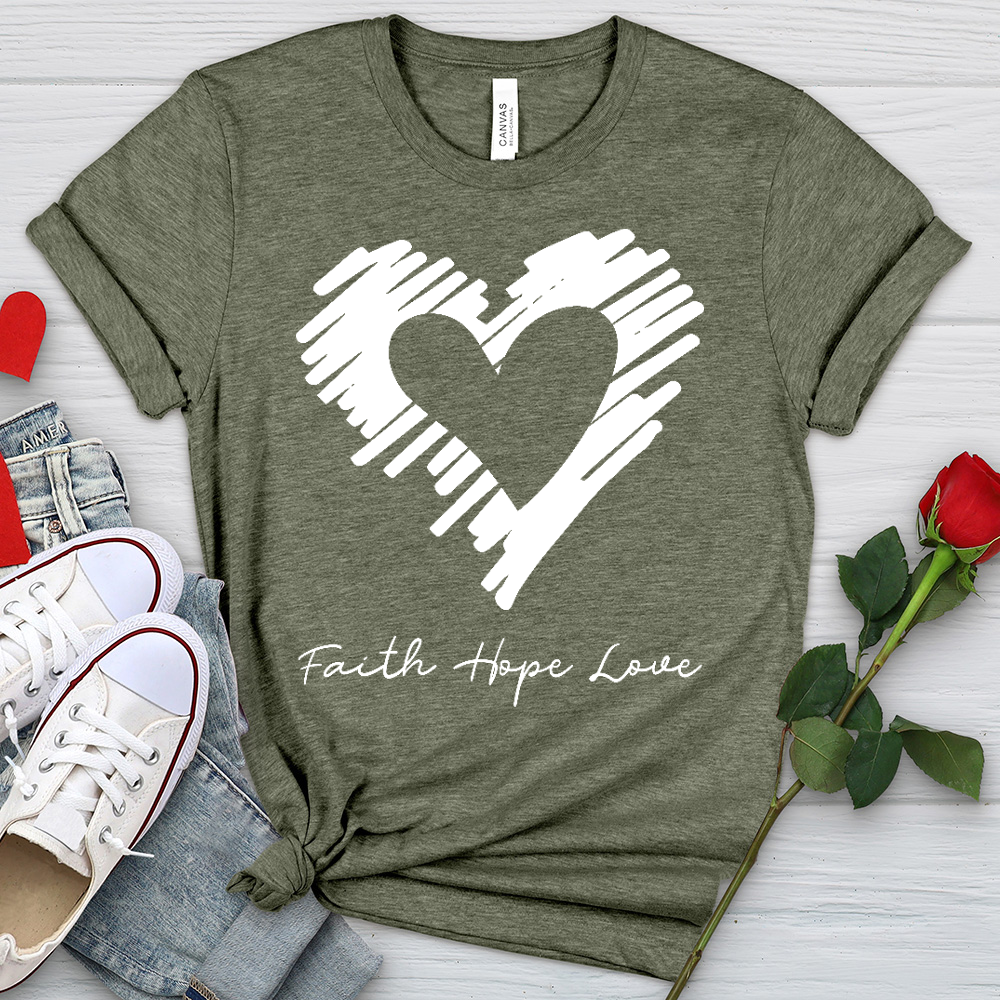 Heart Silhouette Heathered Tee