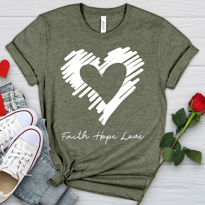 Heart Silhouette Heathered Tee