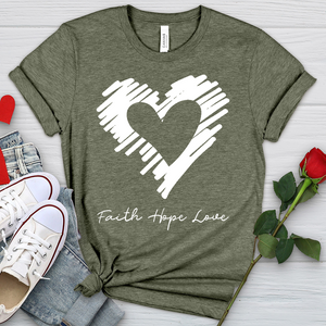 Heart Silhouette Heathered Tee