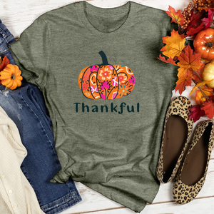 Thankful Pumpkin Vibes Heathered Tee