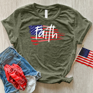 Faith Flag Heathered Tee