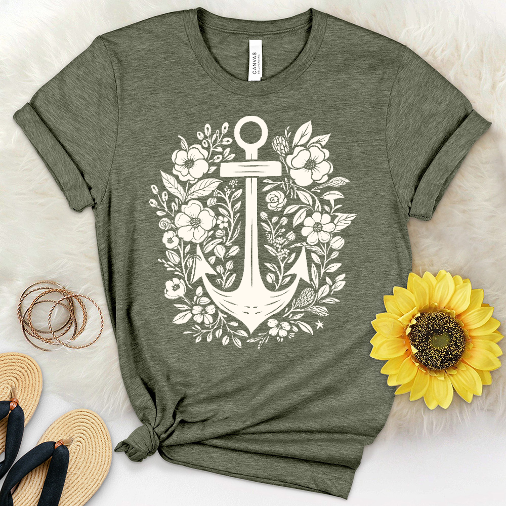 Anchor Flower Heathered Tee
