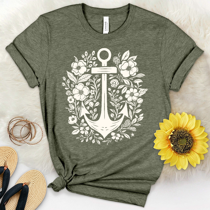 Anchor Flower Heathered Tee
