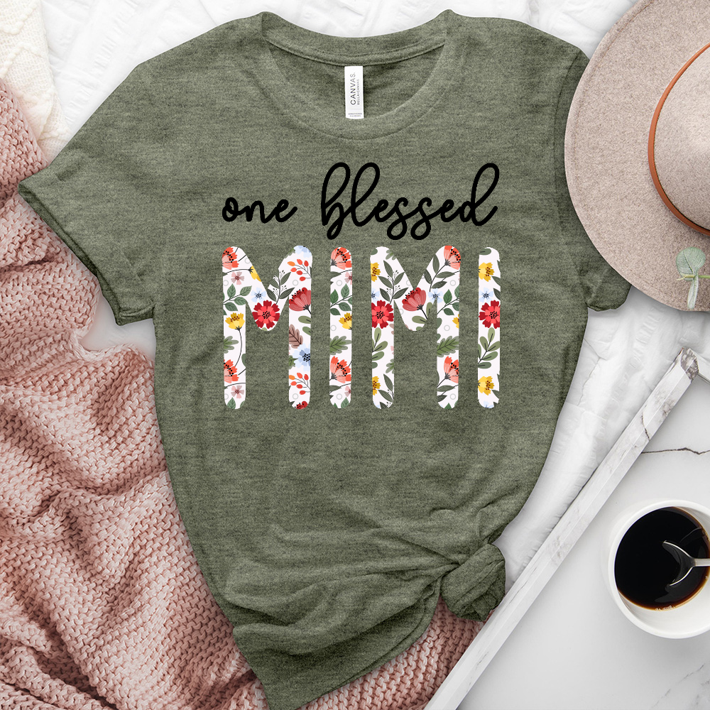 One Blessed Mimi Heathered Tee