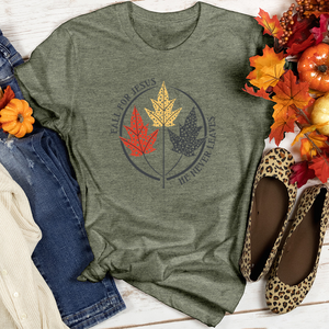 Fall For Jesus Harvest Dot Trio Heathered Tee