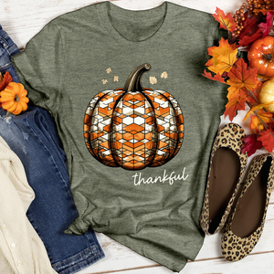 Thankful Glass Pumpkin Heathered Tee