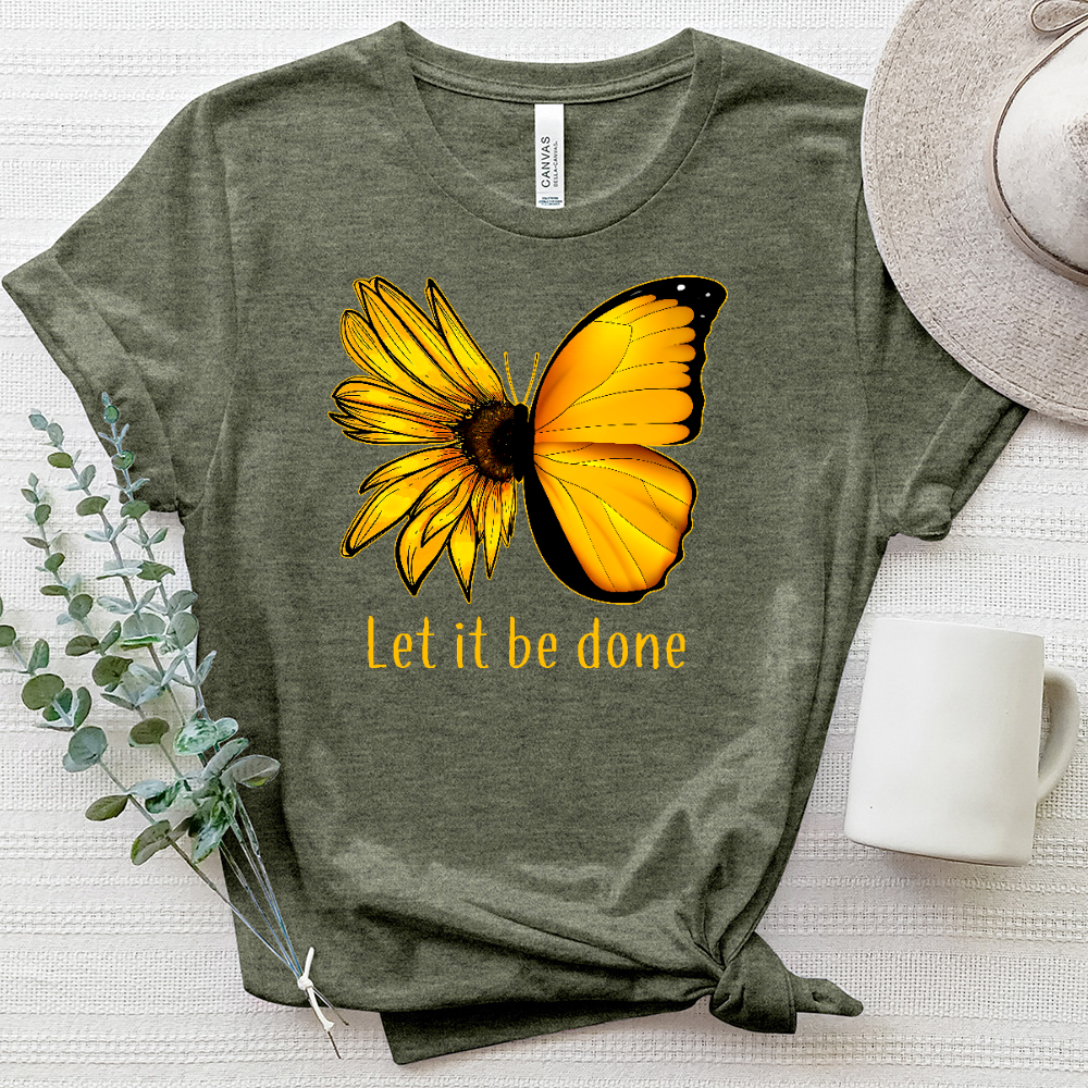 Let it be Done Butterflower Heathered Tee