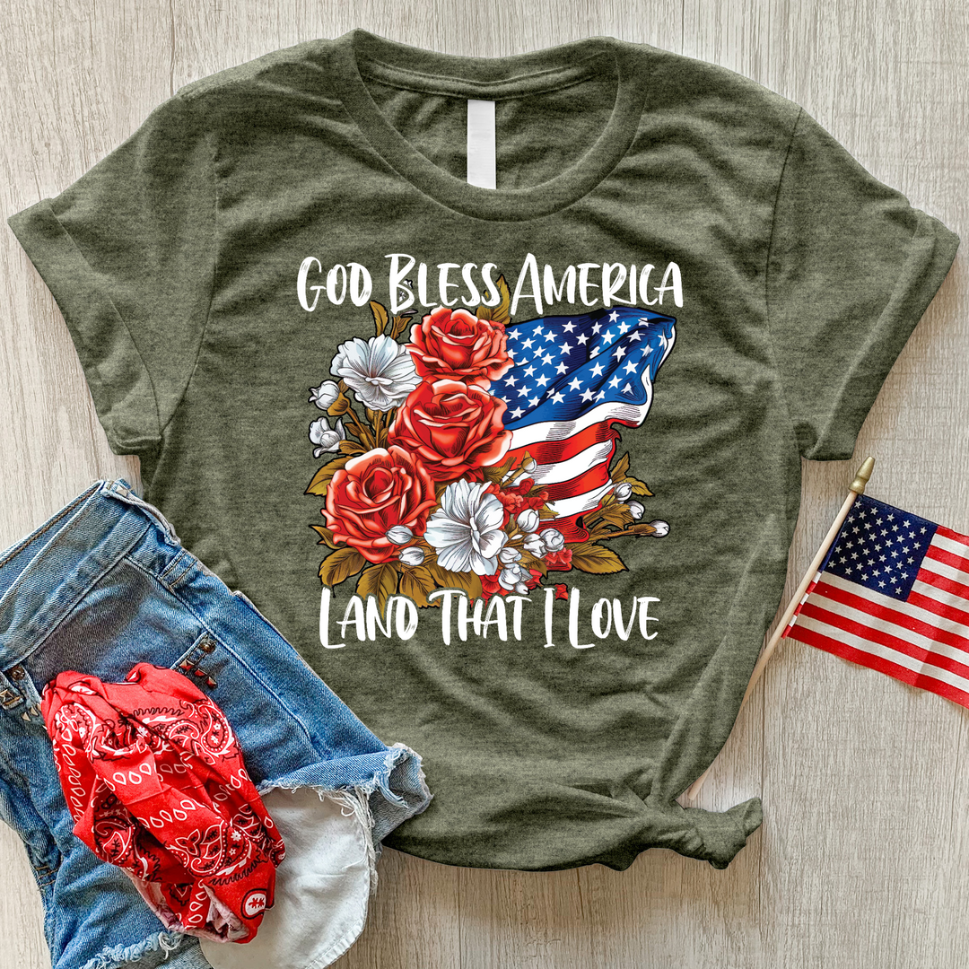 Land Of Flowers Heathered Tee