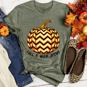 Fall-o-ween Jesus Pumpkin Heathered Tee