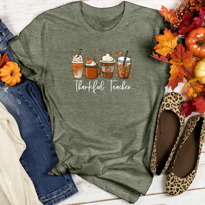 Thankful Teacher Heathered Tee