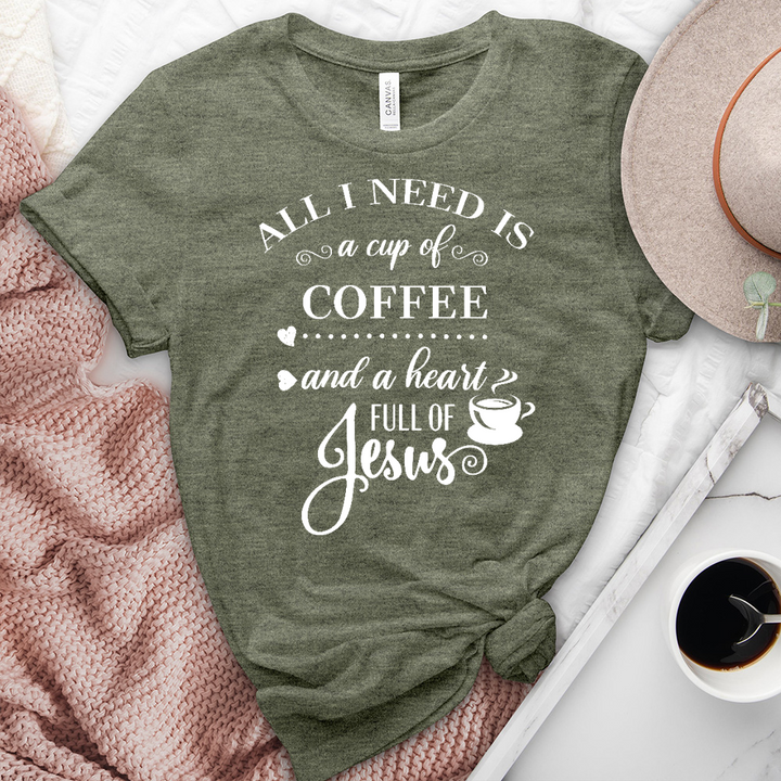 Heart Full Of Jesus Heathered Tee