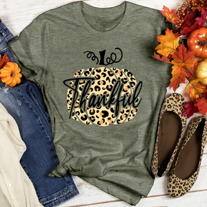 Thankful Pumpkin Word Art Heathered Tee