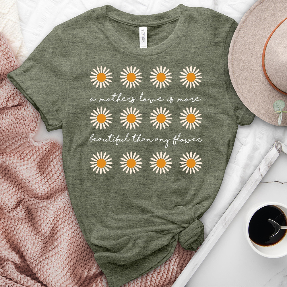 A Mothers Love Daisy Pattern Heathered Tee