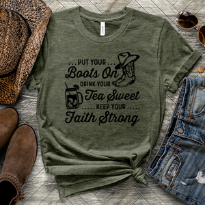 Boots Tea & Faith Heathered Tee