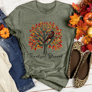 Cardinal Tartan Change Tree Heathered Tee