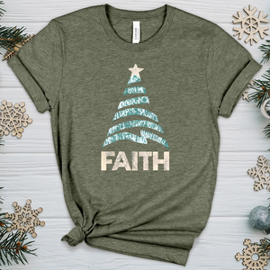 Faith Zig Zag Tree Heathered Tee