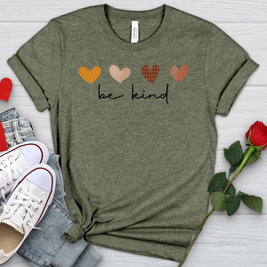 Be Kind Autumn Hearts Heathered Tee