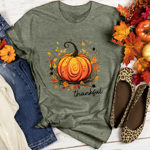 Thankful Pumpkin Swirl Heathered Tee