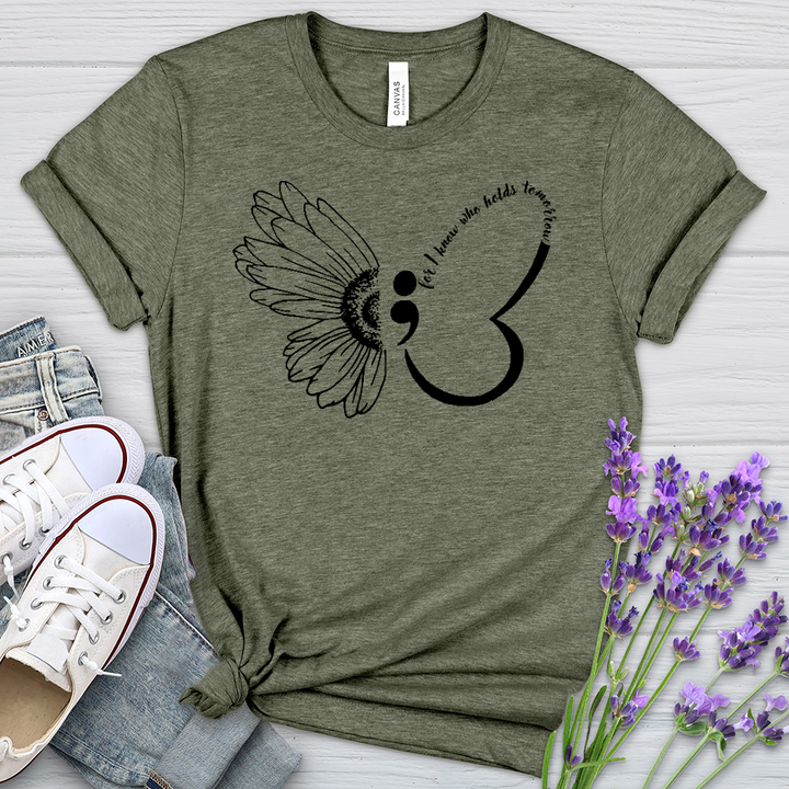Who Holds Tomorrow Butterfly Heathered Tee