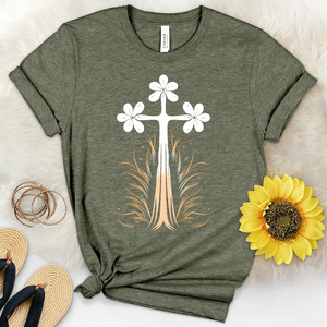 Cross Flare Heathered Tee